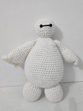 Handmade Big Hero 6 Movie Baymax Crochet White Plush 11" Disney Character